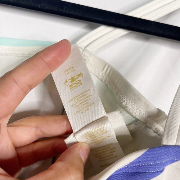 Kate Spade XSmall Blue White Striped Provincetown Cut Out One Piece Swimsuit XS - Picture 11 of 14